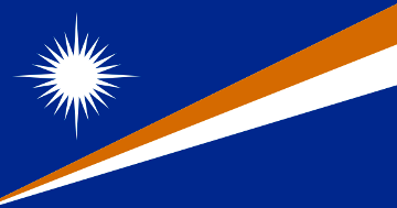 Pictured is the flag of the Marshall Islands.